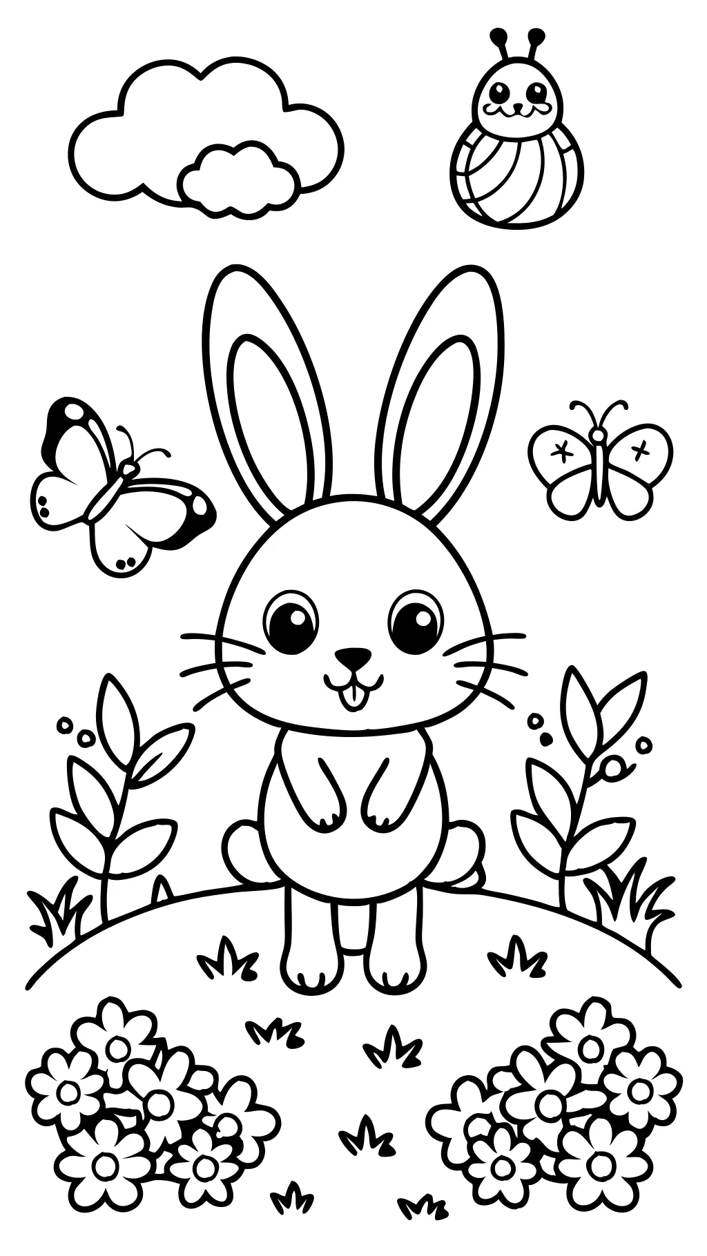 coloriage de lapin imprimable